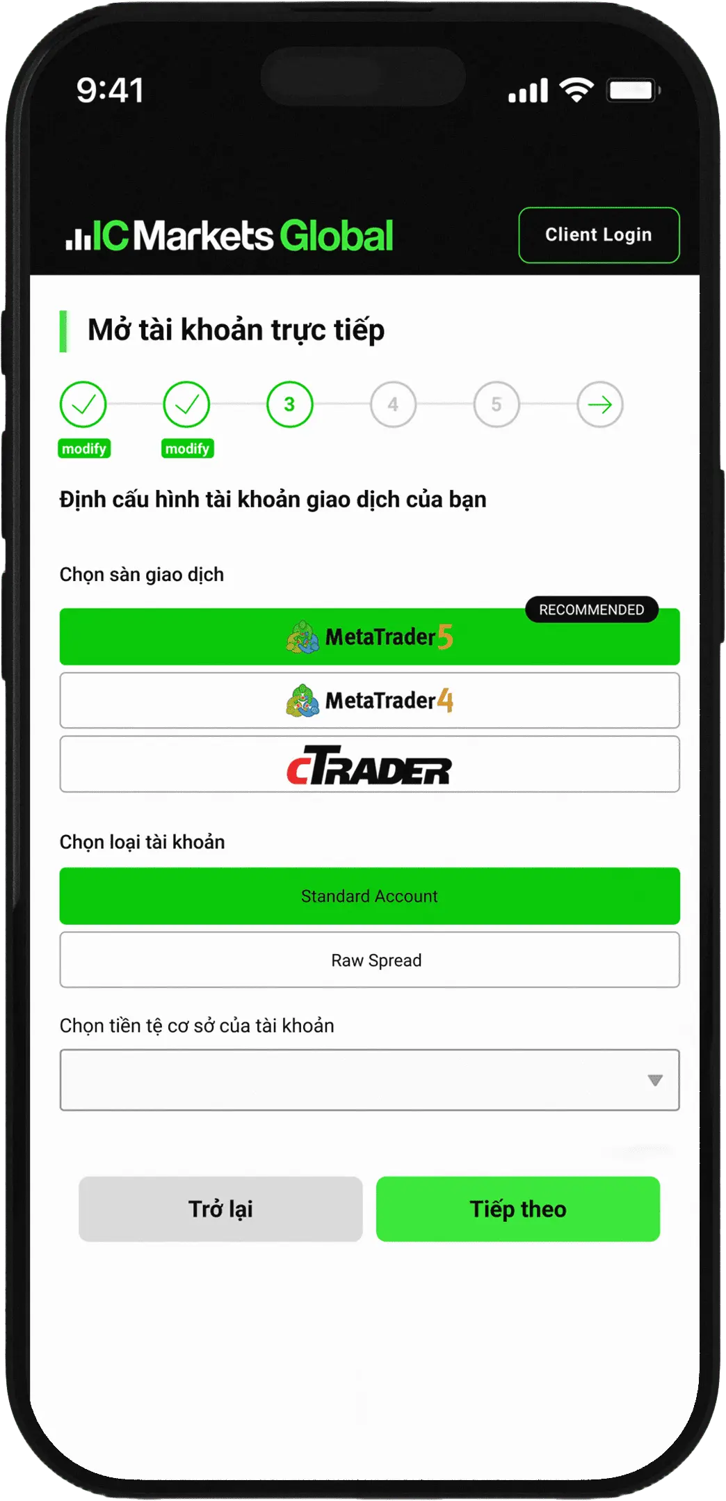 Truy cập giao dịch không rủi ro